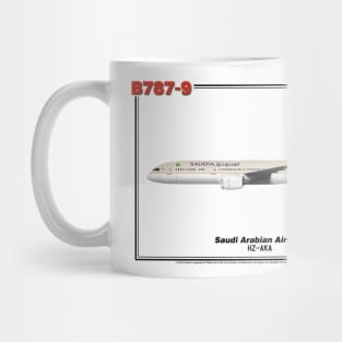 Boeing B787-9 - Saudi Arabian Airlines (Art Print) Mug